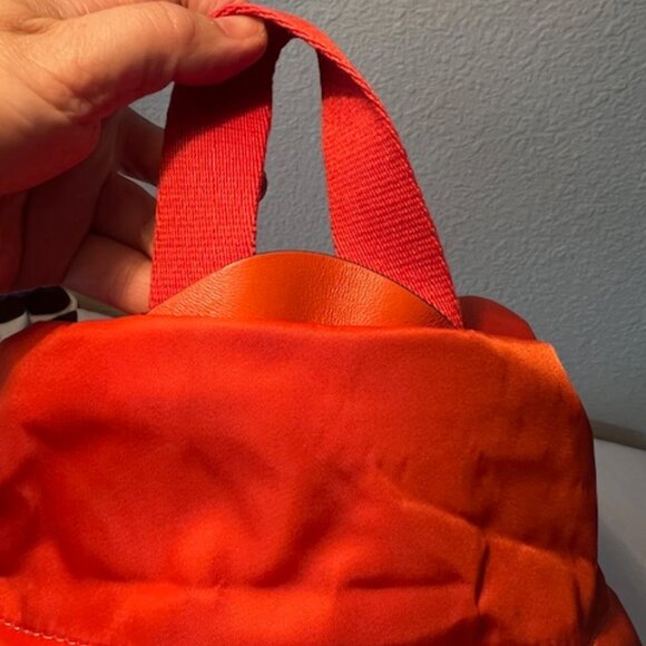 Anya Hindmarch Orange Smiley Happy Winking Face Chubby Small Nylon Backpack main image 9